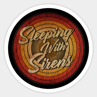 arjunthemaniac,circle retro faded Sleeping With Sirens Sticker